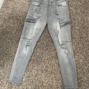 Skinny cargo jeans
